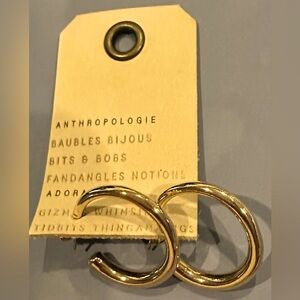 Anthropologie golden rings earrings Adorations New With Tag
